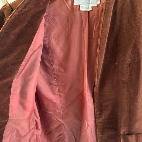 Emporium Capwell 100% Cotton Brown Velvet Jacket Vintage Blazer - Picture 7 of 7